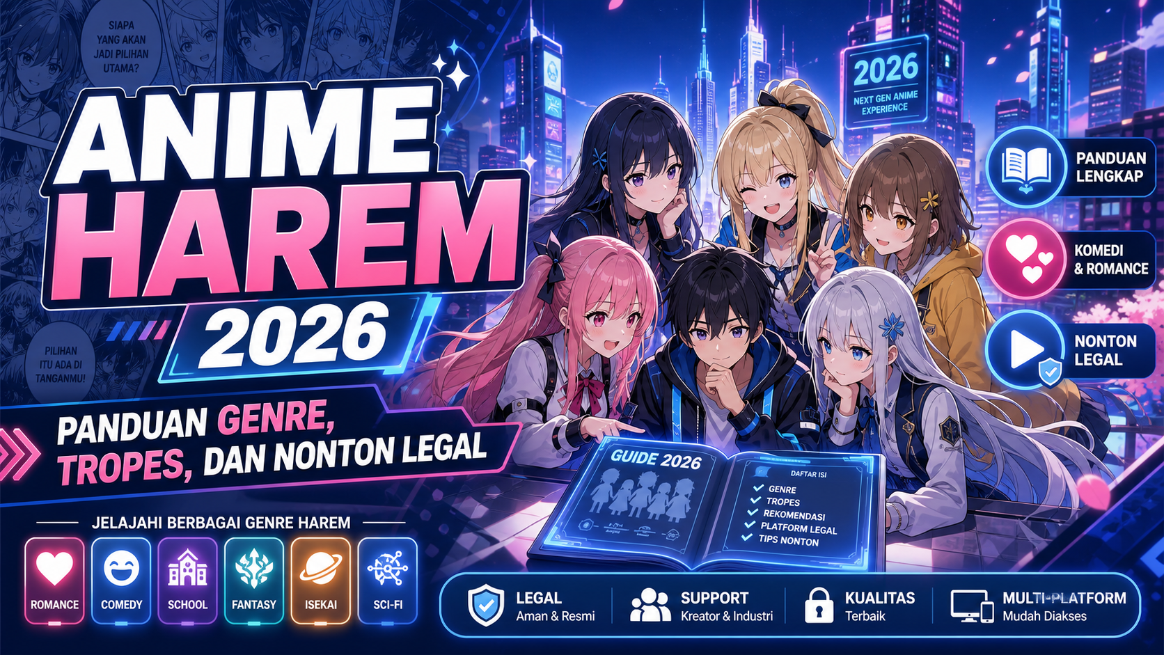 harem - Anime Harem 2026: Panduan Genre, Tropes, dan Nonton Legal