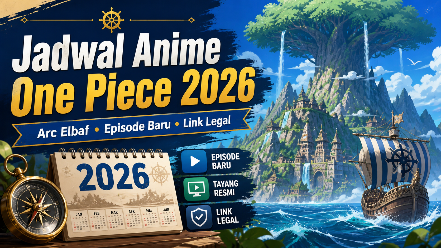 Jadwal Anime One Piece 2026: Arc Elbaf, Episode Baru, Link Legal - onepiece
