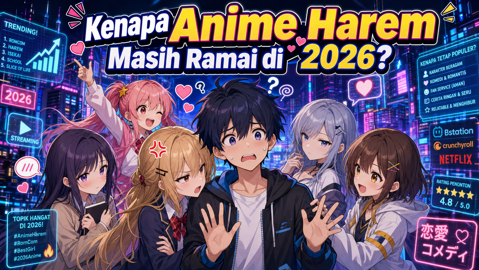 Kenapa Anime Harem Masih Ramai di 2026? - harem