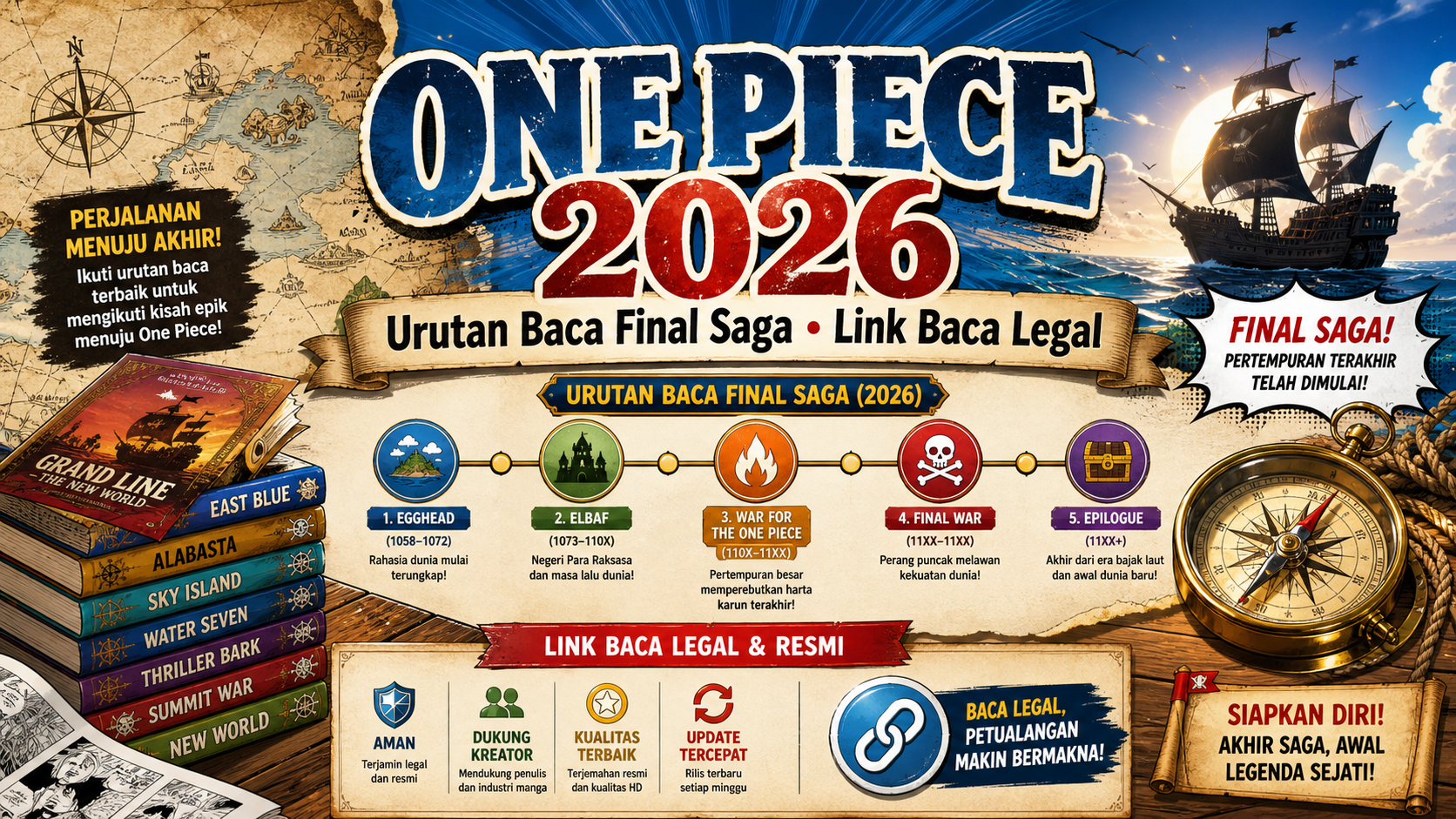 Manga One Piece 2026: Urutan Baca Final Saga dan Link Baca Legal - onepiece