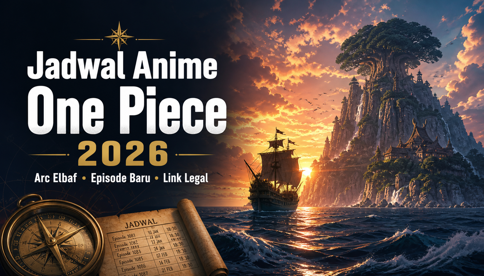 onepiece - Jadwal Anime One Piece 2026: Arc Elbaf, Episode Baru, Link Legal