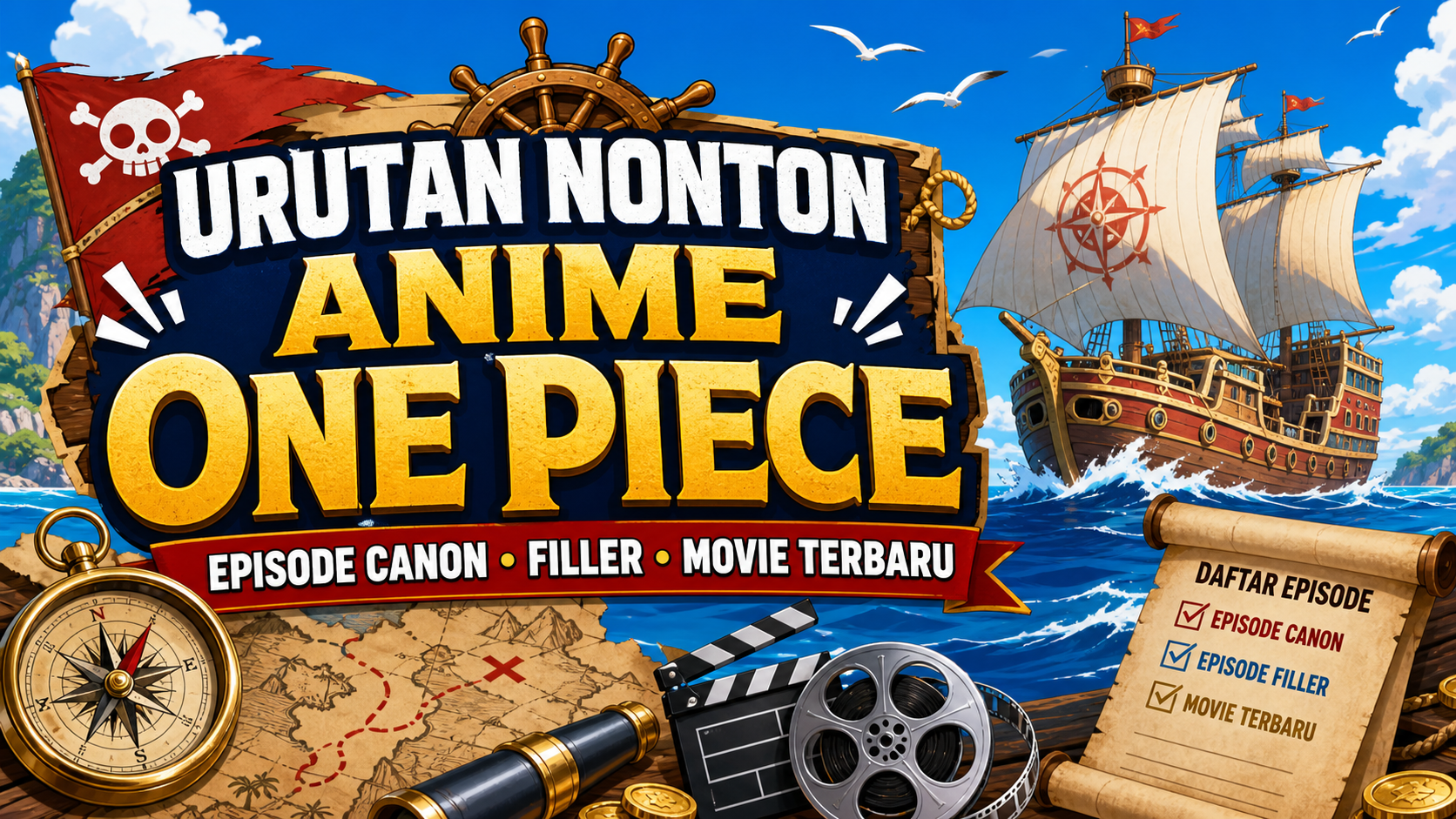 onepiece - Urutan Nonton Anime One Piece: Episode Canon, Filler, Movie Terbaru